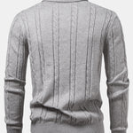 Long Sleeve Twist Knit Polo Shirt