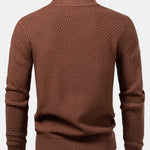 Wave Jacquard Quarter Zip Sweater