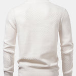 Wave Jacquard Quarter Zip Sweater