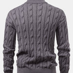 Twist Jacquard Quarter Zip Sweater