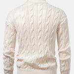 Twist Jacquard Quarter Zip Sweater