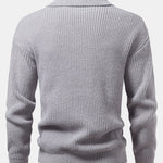 Long Sleeve Textured Knit Polo Shirt