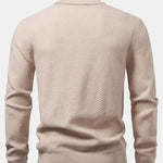 Checkerboard Textured Turtle Neck Sweater