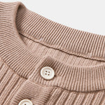 Ribbed Henley Neck Sweater