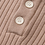 Ribbed Henley Neck Sweater