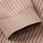 Ribbed Henley Neck Sweater