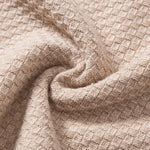 Checkerboard Textured Crew Neck Sweater