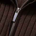 Stripe Zip Knit Ribbed Polo Shirt & Slim Fit Tapered Trousers