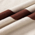 Long Sleeve Stripe Knit Polo Shirt & Slim Fit Tapered Trousers