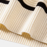 Striped Textured Zip Knit Polo Shirt