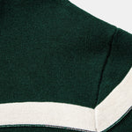 Long Sleeve Color Block Knit Polo Shirt