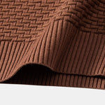 Wave Jacquard Quarter Zip Sweater