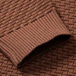 Wave Jacquard Quarter Zip Sweater