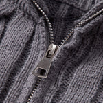 Twist Jacquard Quarter Zip Sweater