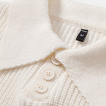 Long Sleeve Textured Knit Polo Shirt