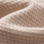 Checkerboard Textured Turtle Neck Sweater
