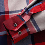 Flannel Fleece Lined Hooded Button Up Shirt