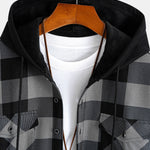 Flannel Fleece Lined Hooded Shirt