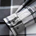 Flannel Fleece Lined Hooded Button Up Shirt