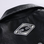 Black Air Leather Racing Jacket