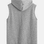 Striped Jacquard Sleeveless Hooded T-Shirt & Shorts