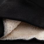 Colorful Light Black Cat Print Teddy Lined Hoodie