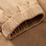 Relax Fit Corduroy Half-Zip Hooded Pullover