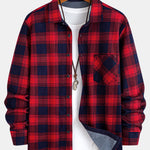 Flannel Fleece Lined Plaid Button Up Shirt