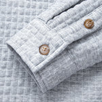 Contrast Waffle Hooded Shirt