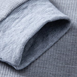 2 In 1 Waffle Notched Collar Sweatshirt