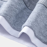 2 In 1 Waffle Notched Collar Sweatshirt