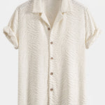 Animal Texture Terry Cuban Shirt & Straight Leg Linen Pants