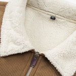 Teddy Lined Zipper Corduroy Jacket