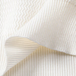 Long Sleeve Wave Jacquard V Neck Knit Polo Shirt