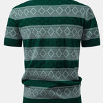 Rhombus Geometry Knitted Sweater T-Shirt