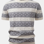 Rhombus Geometry Knitted Sweater T-Shirt
