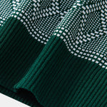 Rhombus Geometry Knitted Sweater T-Shirt