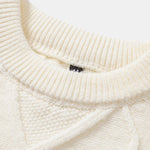 Heavyweight Twist Jacquard Crew Neck Sweater