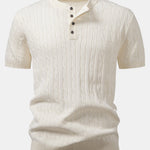 Twist Knitted Henley Shirt & Slim Fit Tapered Trousers