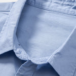 Long Sleeve Linen Cotton Blend Shirt With Pocket