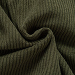 Relax Fit Corduroy Patchwork Hooded Shirt With Pockets