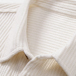 Long Sleeved Waffle Button Up Shirt