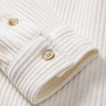 Long Sleeved Waffle Button Up Shirt