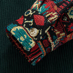 Ethnic Geometric Jacquard Patchwork Corduroy Shirt