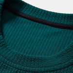 Ribbed Textured Crew Neck Sweatshirt