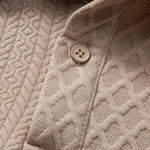 Long Sleeve Geometric Jacquard Polo Shirt