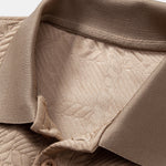 Long Sleeve Plaid Jacquard Polo Shirt