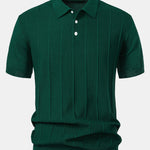 Stripe Jacquard Knit Polo Shirt & Slim Fit Tapered Trousers