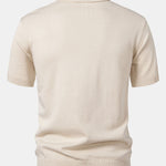 Stripe Knit Polo Shirt