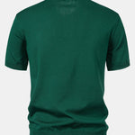 Stripe Knit Polo Shirt